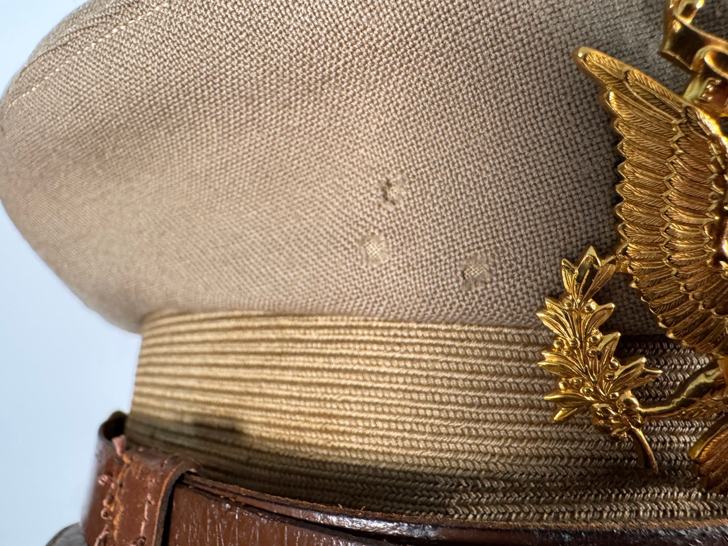 Photo 4 of Original WWII United States Army Air Force (USAAF) Pilot Officer's Crush Cap - collectible militaria item