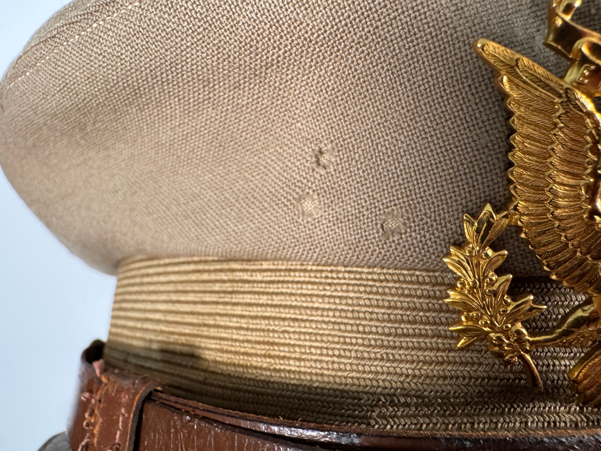 Photo 4 of Original WWII United States Army Air Force (USAAF) Pilot Officer's Crush Cap - collectible militaria item