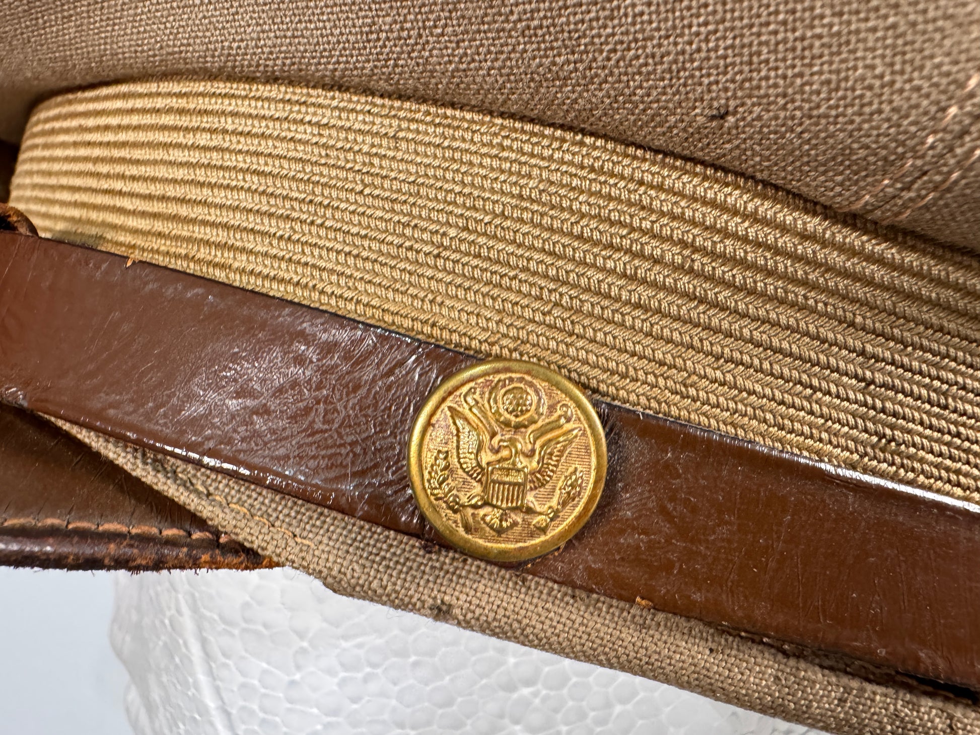 Photo 6 of Original WWII United States Army Air Force (USAAF) Pilot Officer's Crush Cap - collectible militaria item