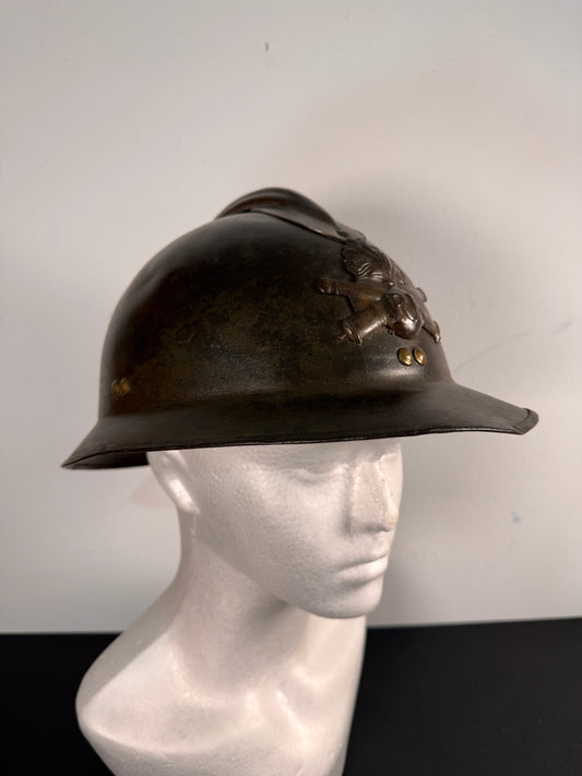 Photo 1 of WW2 French Army Artillery M1926 Adrian Combat Helmet - collectible militaria item