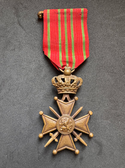 Photo 1 of WW1 Belgian Army Croix de Guerre (War Cross) 1914-1918 Medal - collectible militaria item