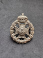Photo 1 of Victorian British Army 19th Battalion Bloomsbury Rifles Field Service Cap Badge - collectible militaria item