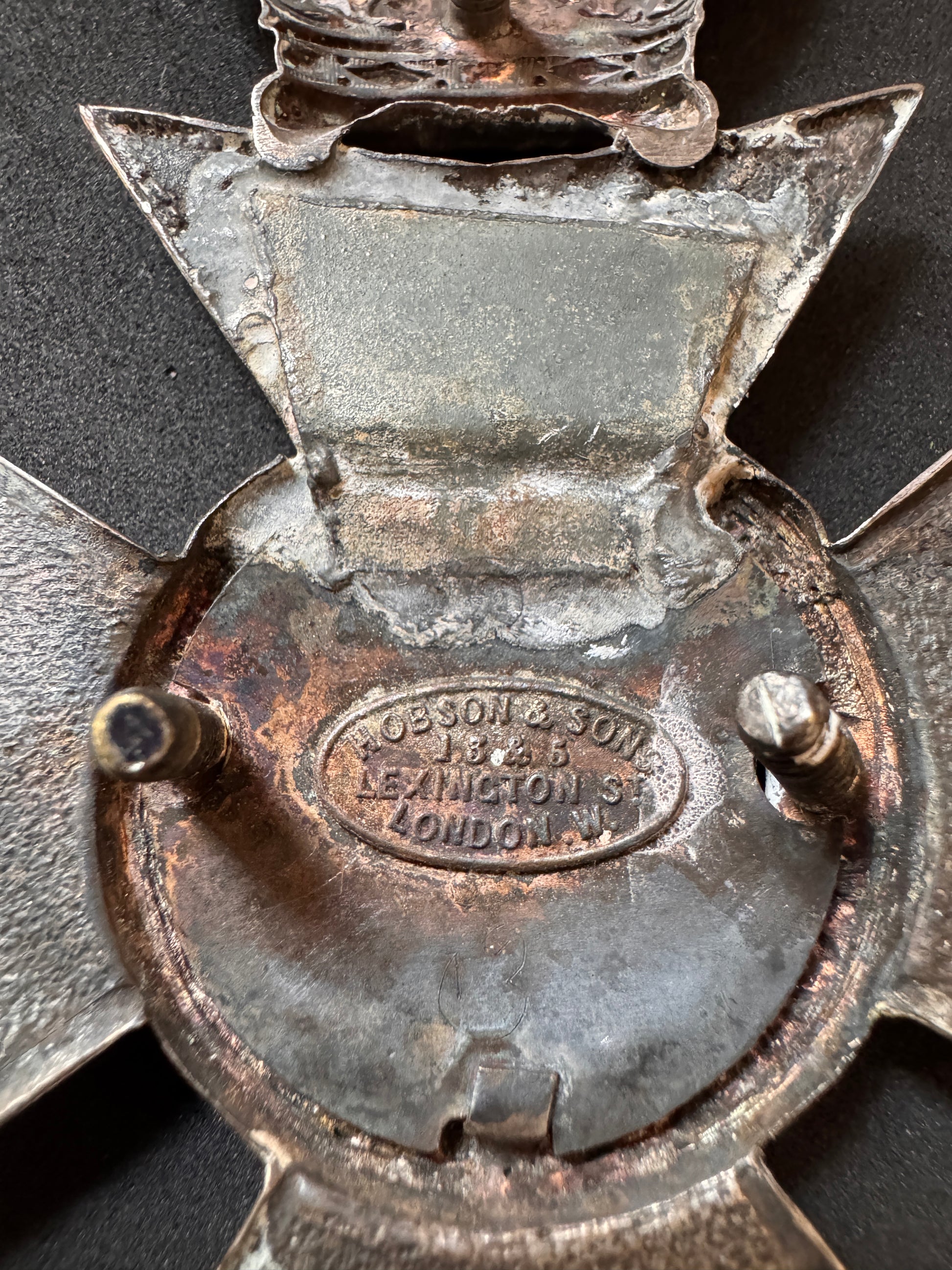 Photo 4 of Victorian British Army 1st Middlesex Rifle Volunteers Helmet & Pouch Belt Badges - collectible militaria item