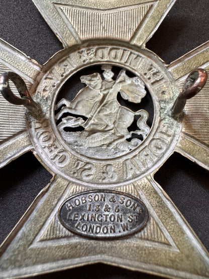Photo 7 of Victorian British Army 1st Middlesex Rifle Volunteers Helmet & Pouch Belt Badges - collectible militaria item