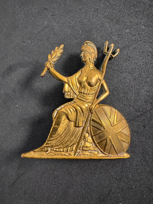 Photo 1 of WW2 British Army Norfolk Regiment Officer's Gilt Cap Badge FIRMIN - collectible militaria item