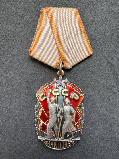 Photo 1 of Soviet Order of the Badge of Honor - Post WW2 Cold War - collectible militaria item