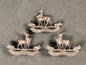 Photo 1 of WW1 Royal Warwickshire Regiment Officer's Cap Badge & Collar Badges - collectible militaria item