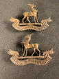 Photo 1 of WW1 Royal Warwickshire Regiment Officer's Collar Badges - British Army - collectible militaria item