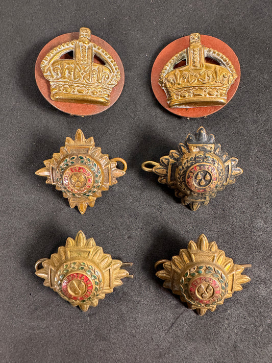 Photo 1 of WW2 British Army Colonel Shoulder Board Rank Crown & Star Badges - collectible militaria item