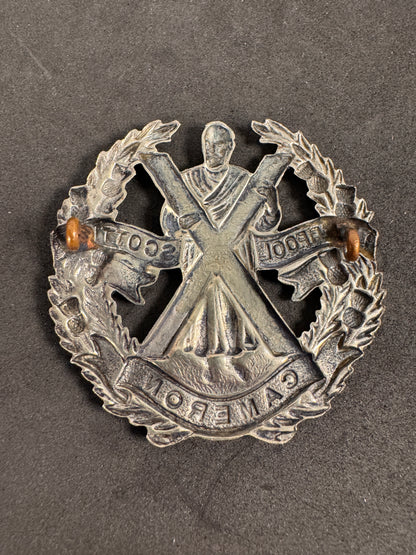 Photo 2 of WW2 British Army Liverpool Scottish (Cameron Highlanders) Cap Badge - collectible militaria item