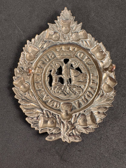WW2 British Army Argyll And Sutherland Highlanders Glengarry Cap Badge