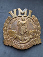 Photo 1 of After WW2 Virginia Military Institute (VMI) Lexington Officer Cadet Cap Badge - collectible militaria item