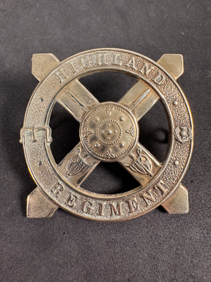 Photo 1 of WW2 war-raised British Army Highland regiment cap badge - collectible militaria item