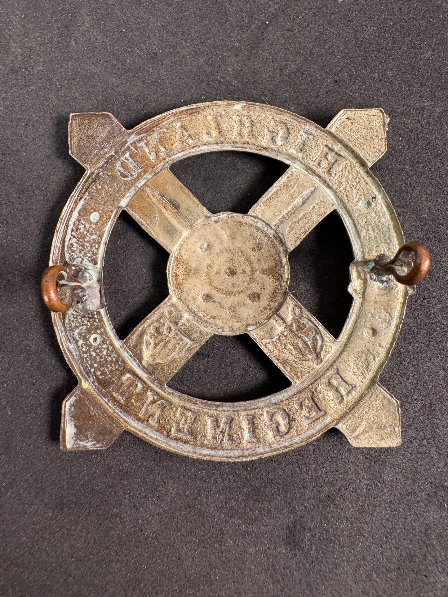 Photo 2 of WW2 war-raised British Army Highland regiment cap badge - collectible militaria item