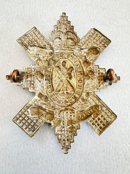 WW1 British Army Highland Cyclist Battalion TF (Territorial Force) Cap Badge