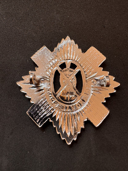 Royal Scots Regiment Anodised (Staybrite) Glengarry Cap Badge