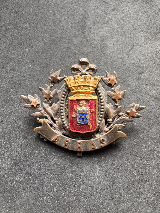 Photo 1 of WW1 Arras Town France Battlefield Sweetheart Brooch Badge - collectible militaria item