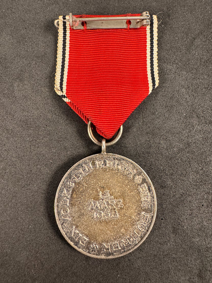 Photo 4 of Original WW2 German Anschluss Medal - Austria 1938 annexation - collectible militaria item