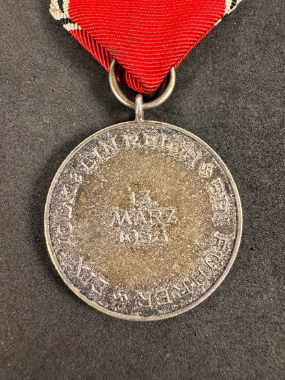 Photo 5 of Original WW2 German Anschluss Medal - Austria 1938 annexation - collectible militaria item