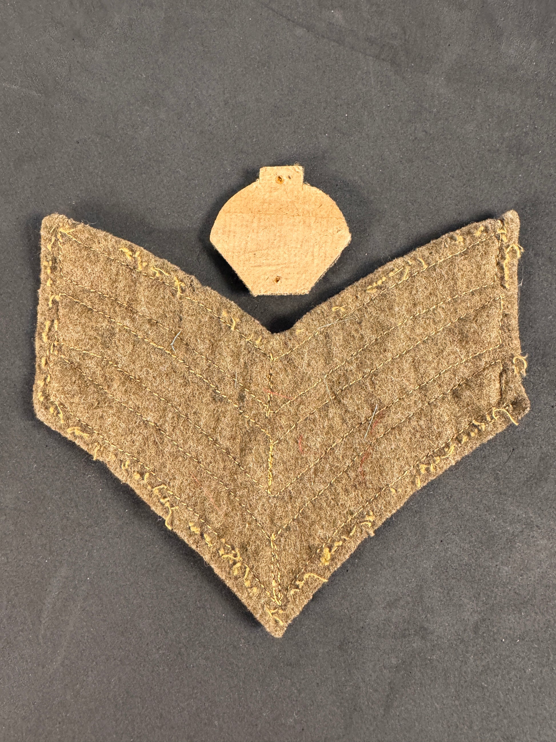 Photo 2 of WW2 British Army Quarter Master Sergeant’s (QMS) rank insignia - collectible militaria item