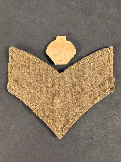 Photo 2 of WW2 British Army Quarter Master Sergeant’s (QMS) rank insignia - collectible militaria item