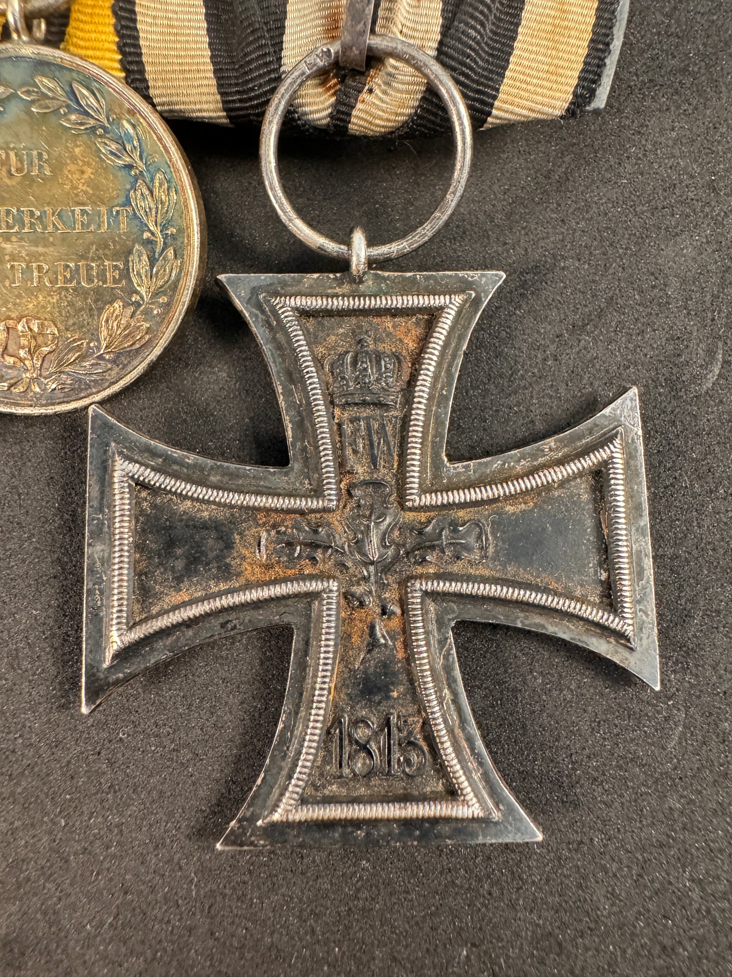 Photo 10 of German WW1 medal bar - Iron Cross, Wurttemburg, Austria - collectible militaria item