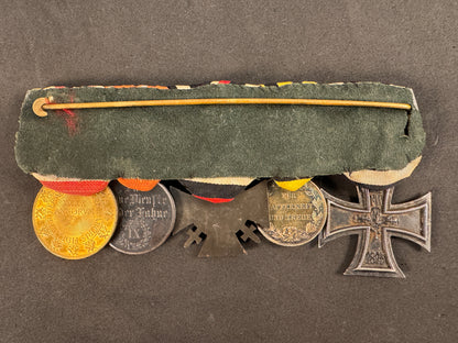 Photo 8 of German WW1 medal bar - Iron Cross, Wurttemburg, Austria - collectible militaria item