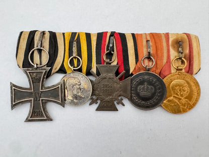 Collection of medals with ribbons on a white background