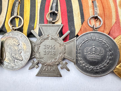 German WW1 medal bar - Iron Cross, Wurttemburg, Austria