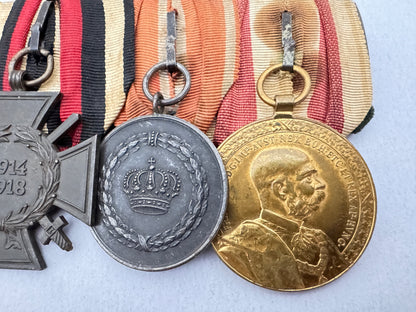 German WW1 medal bar - Iron Cross, Wurttemburg, Austria