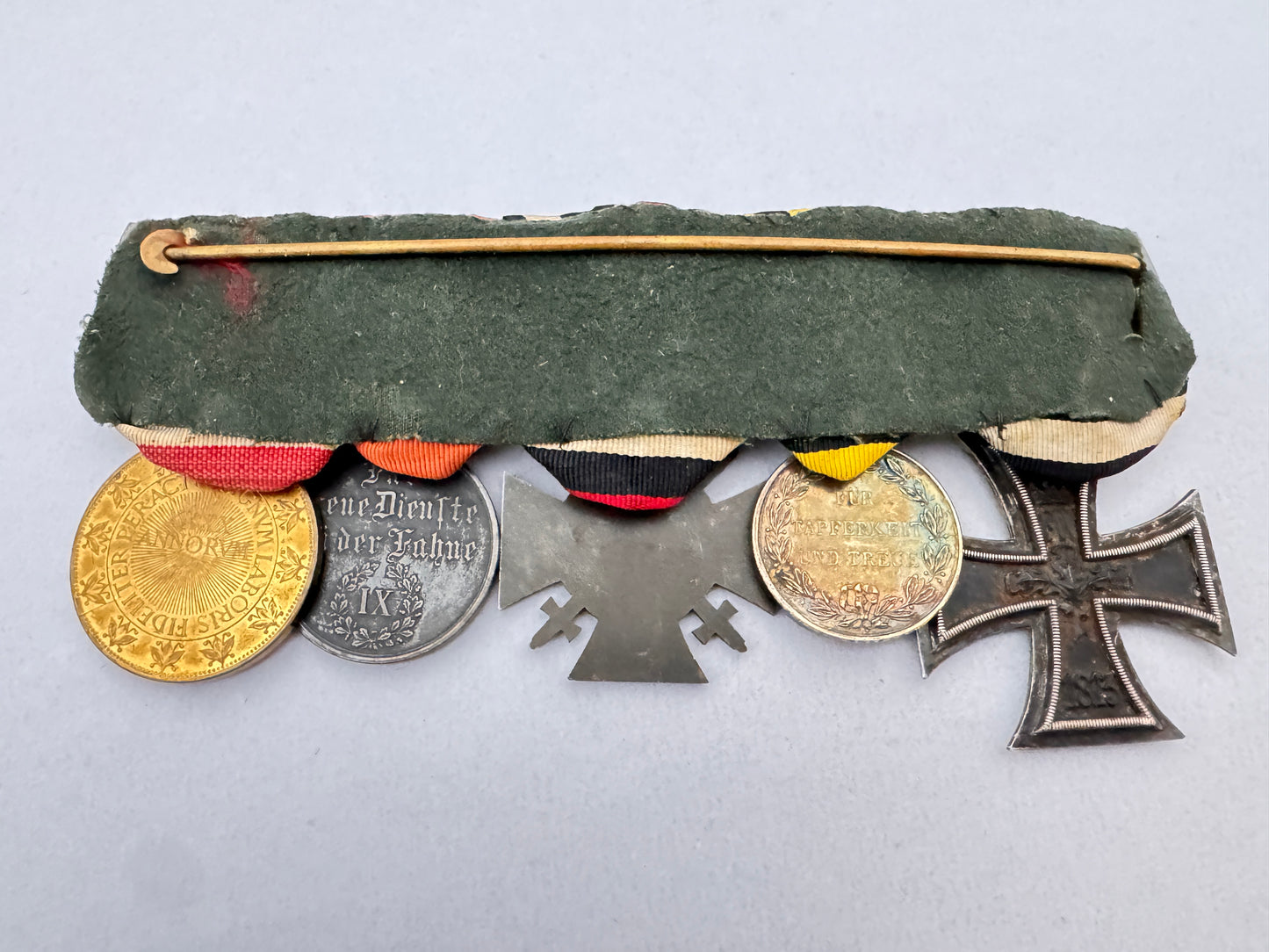 German WW1 medal bar - Iron Cross, Wurttemburg, Austria