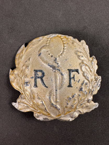 Photo 1 of WW1 French Army Medical Branch Adrian Helmet Badge - collectible militaria item