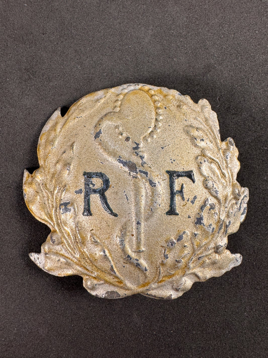 Photo 1 of WW1 French Army Medical Branch Adrian Helmet Badge - collectible militaria item