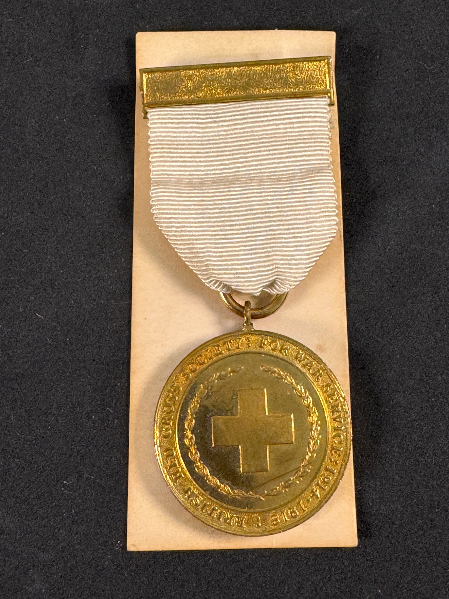 Photo 2 of WW1 British Red Cross Society War Service Medal in Case - J.R. Gaunt - collectible militaria item
