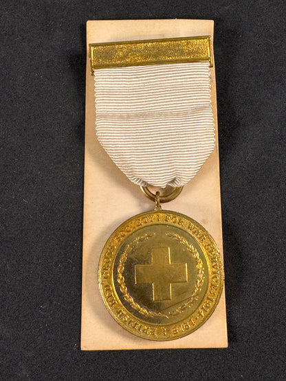 Photo 2 of WW1 British Red Cross Society War Service Medal in Case - J.R. Gaunt - collectible militaria item