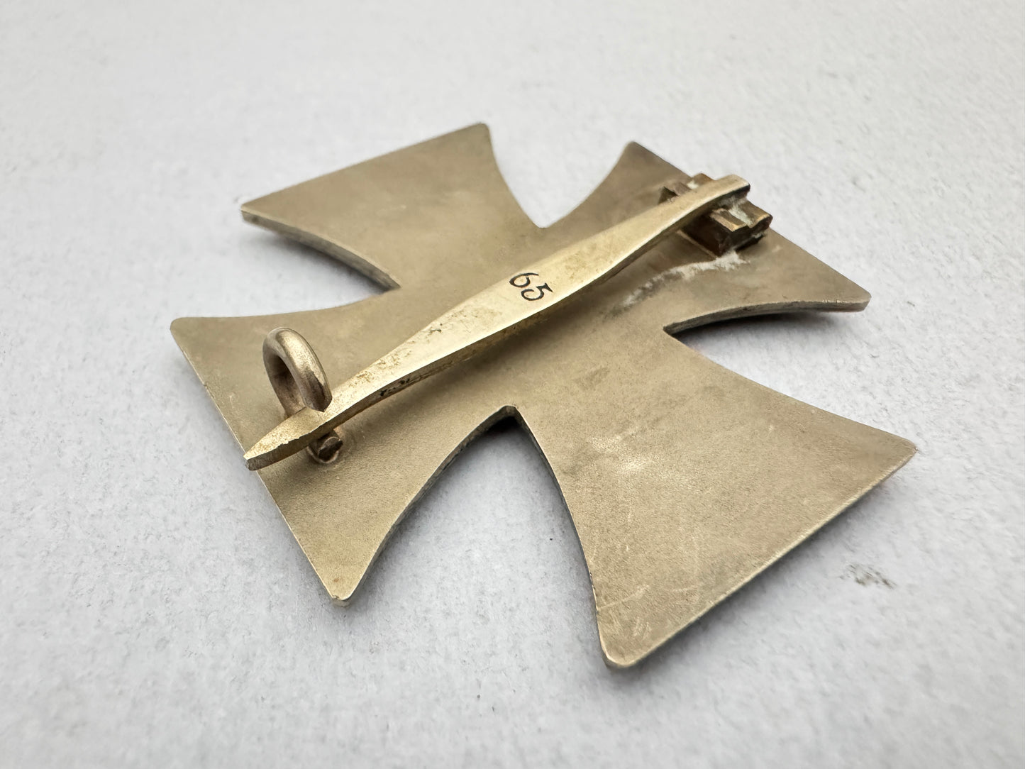WW2 German Iron Cross 1st Class – Maker Marked “65” (Klein & Quenzer)
