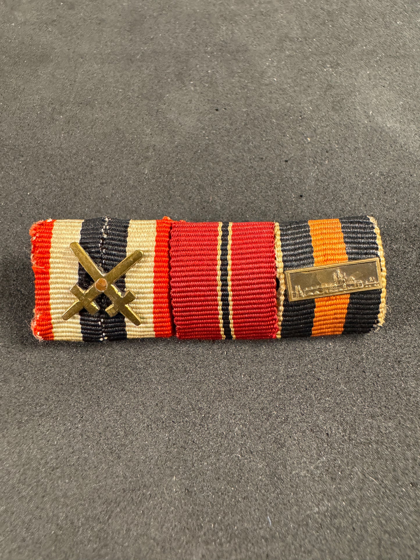 Photo 1 of WW2 German Ribbon Bar (Ordensspange) Ostmedaille, Sudetenland Medals - collectible militaria item