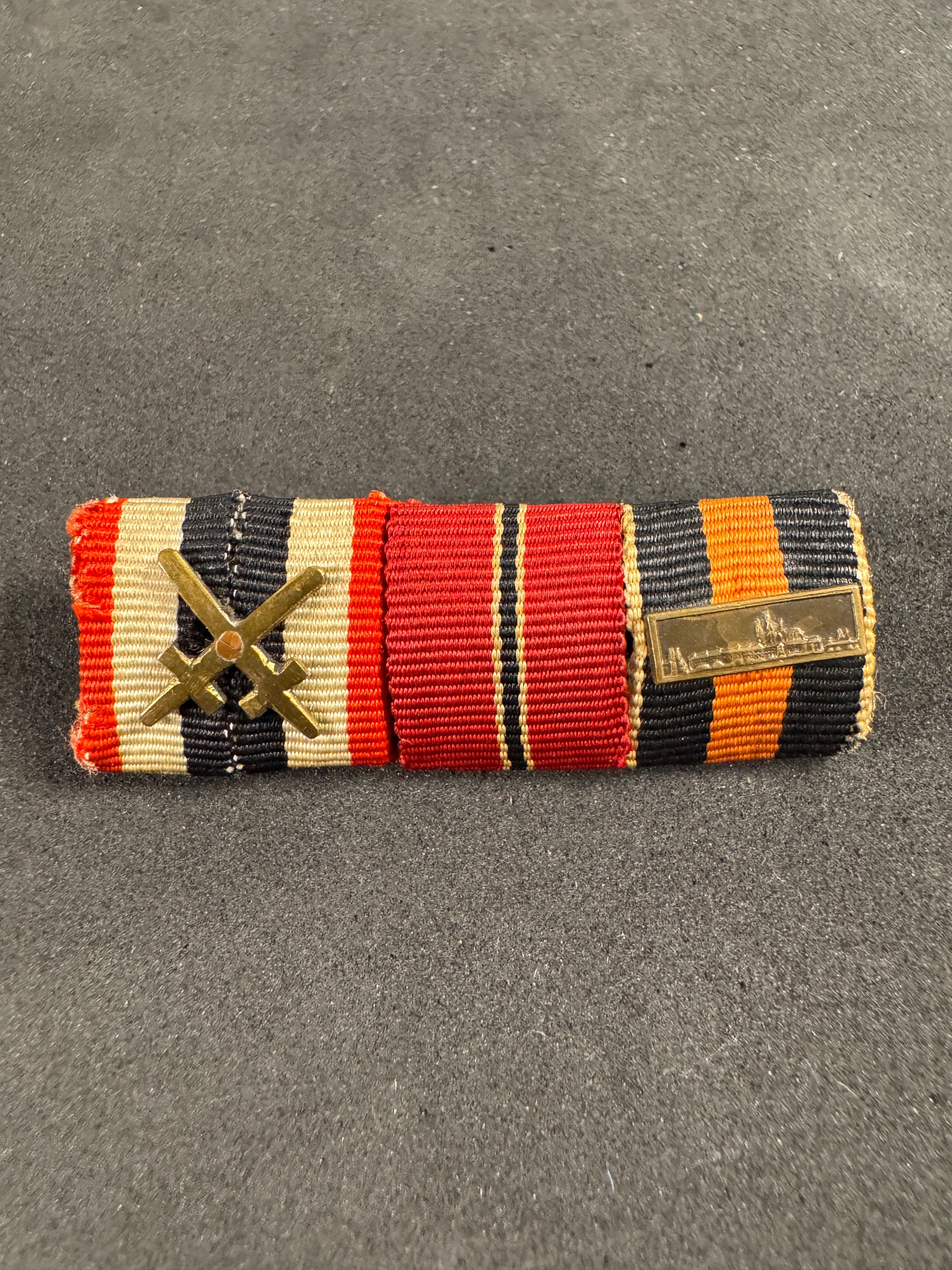 Photo 1 of WW2 German Ribbon Bar (Ordensspange) Ostmedaille, Sudetenland Medals - collectible militaria item