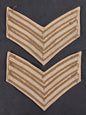 Photo 1 of WW2 British Army Sergeant's Overseas/Tropical Rank Chevrons (Pair) - collectible militaria item