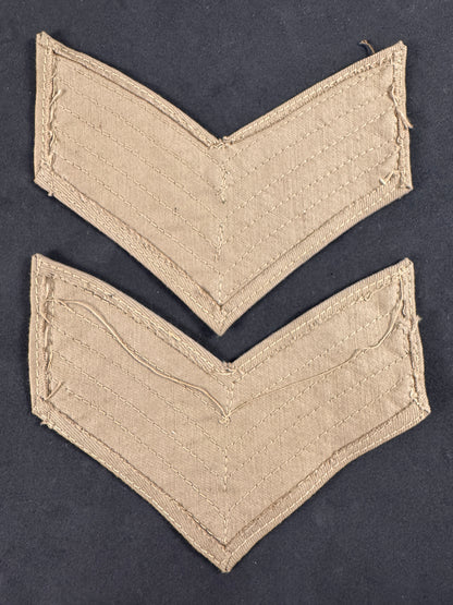 Photo 2 of WW2 British Army Sergeant's Overseas/Tropical Rank Chevrons (Pair) - collectible militaria item