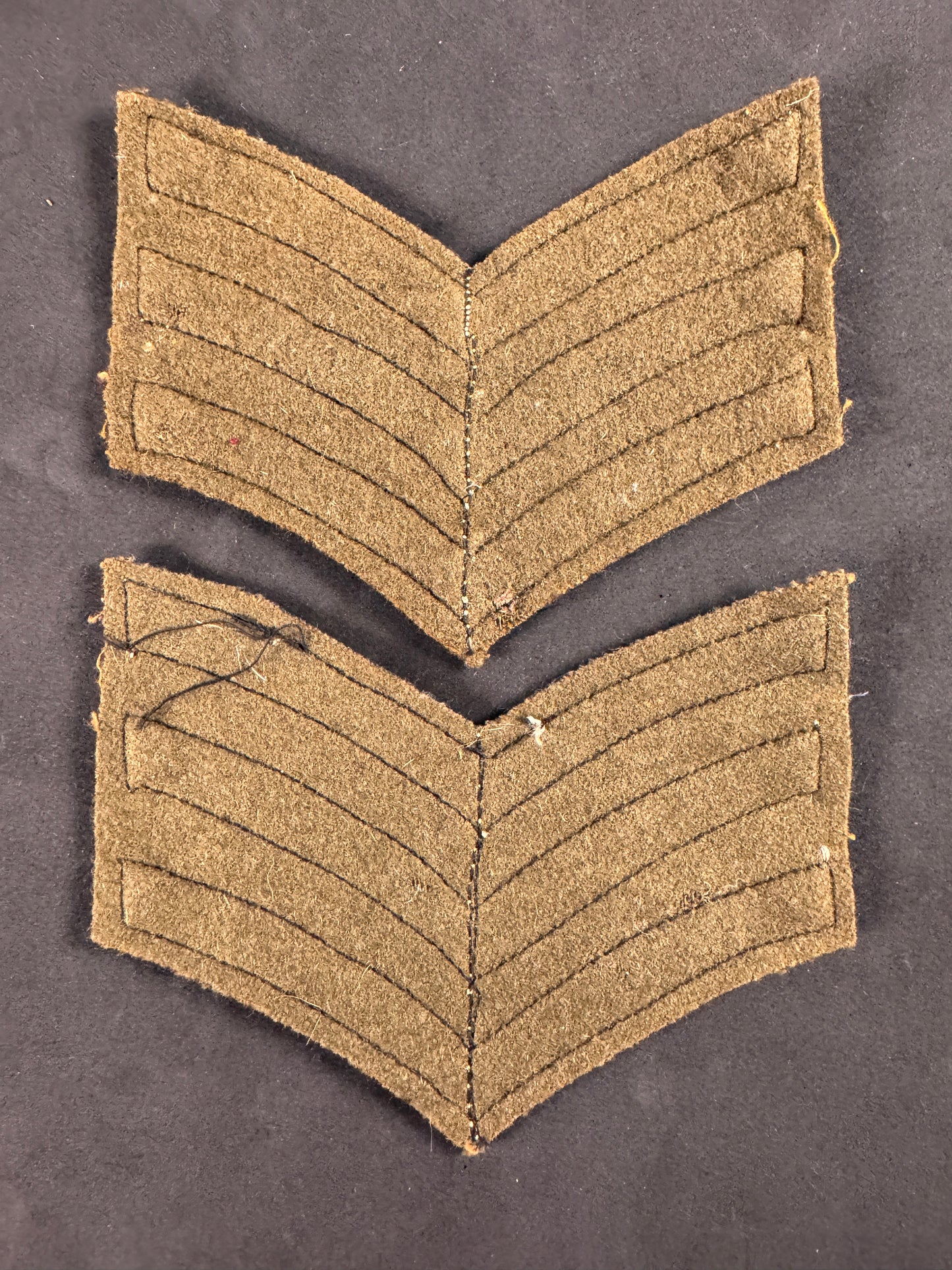 Photo 2 of WW2 British Army Sergeant's Battledress Rank Chevrons (Pair) - collectible militaria item