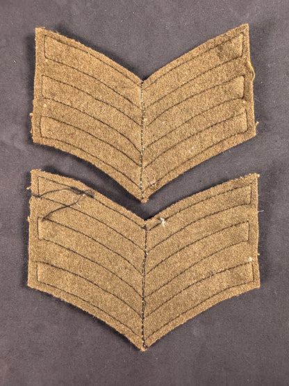 Photo 2 of WW2 British Army Sergeant's Battledress Rank Chevrons (Pair) - collectible militaria item