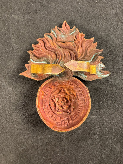 WW1 British Army Royal Fusiliers Officer’s Cap Badge – J.R. Gaunt London