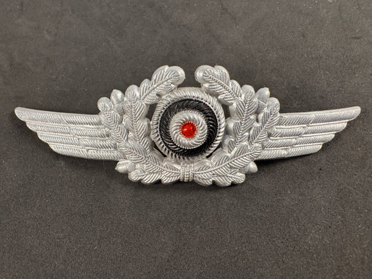 Photo 1 of WW2 German Luftwaffe EM/NCO Visor Cap Cockade Wreath - DRGM - collectible militaria item