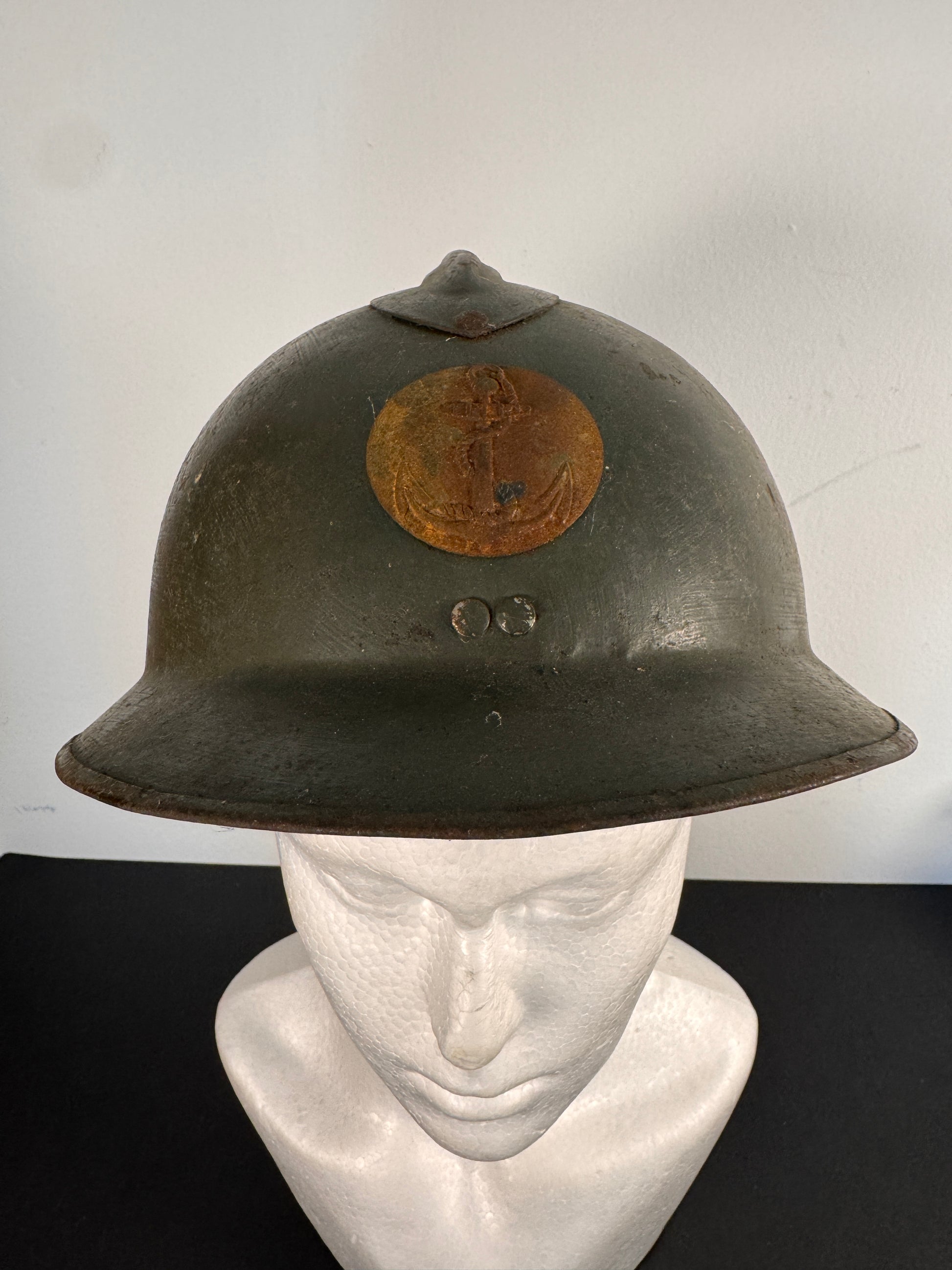 Photo 1 of WW2 French M26 Adrian Helmet - Navy Marine - collectible militaria item