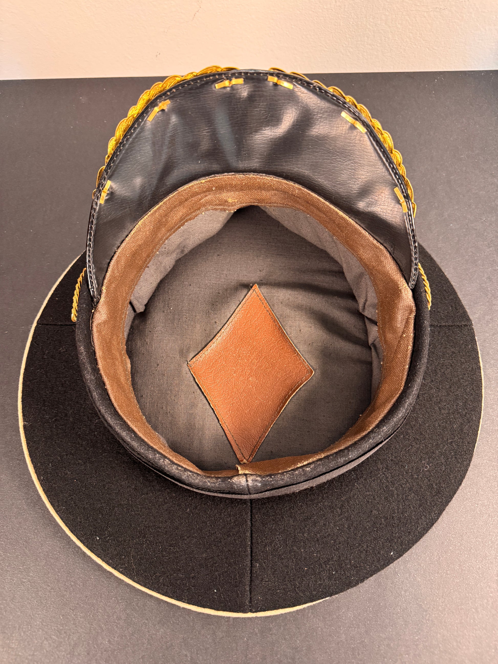 Photo 8 of Soviet Navy Officer’s Captain Visor Cap - USSR Cold War Naval Uniform Hat - collectible militaria item