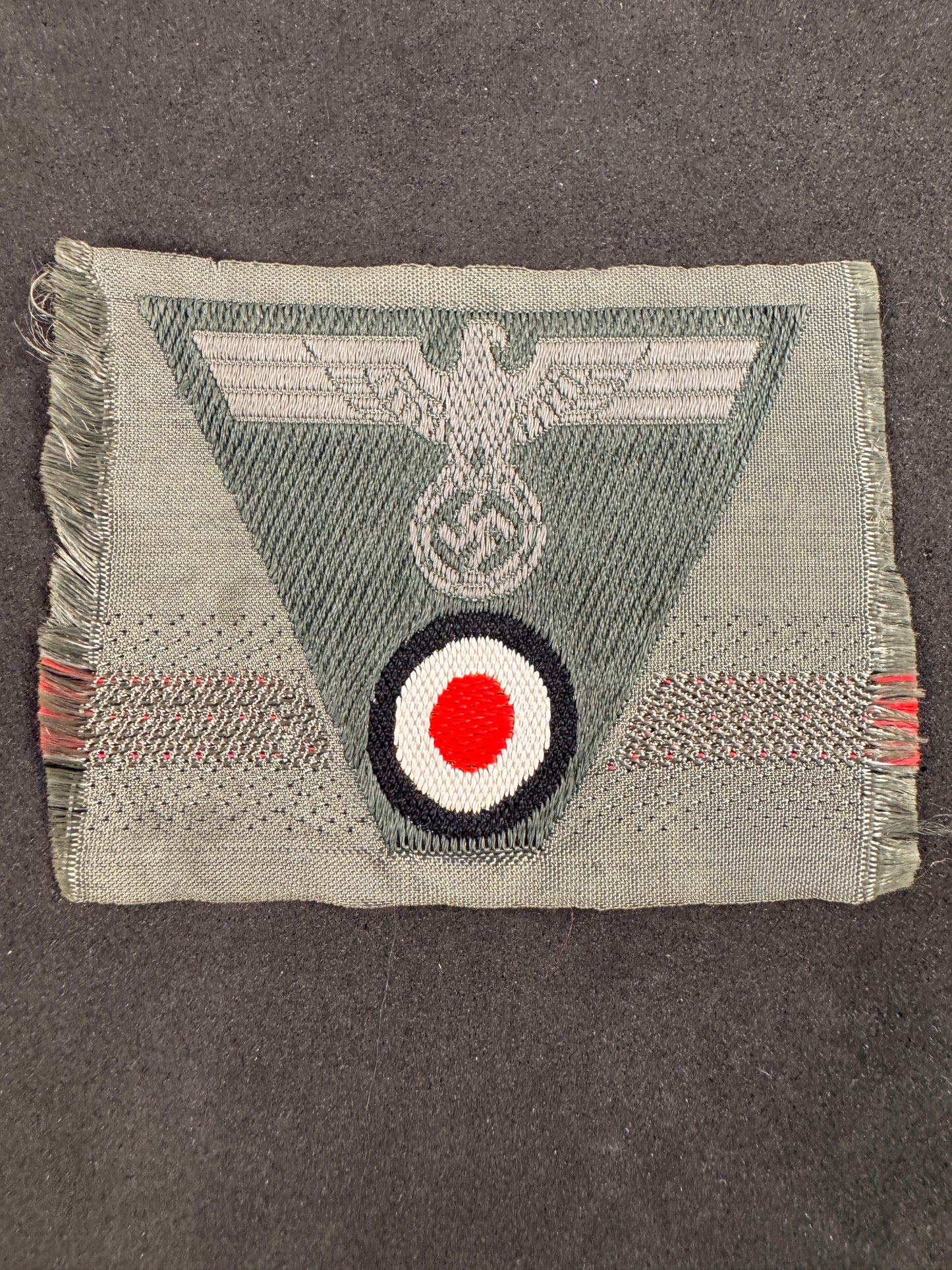 Photo 2 of WW2 German Army (Heer) M43 Trapezoid BeVo Cap Eagle - collectible militaria item