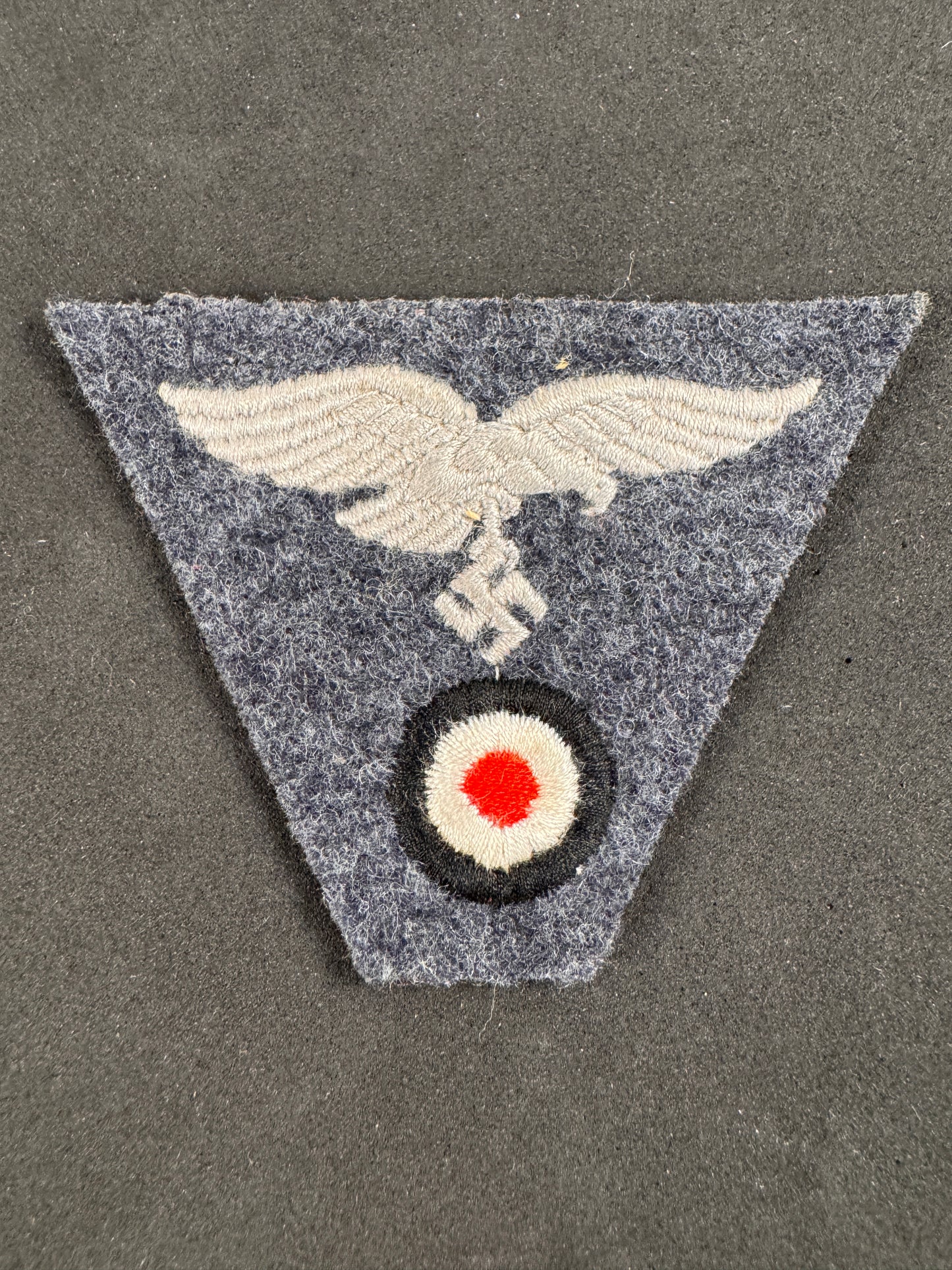 Photo 2 of WW2 German Luftwaffe M43 Trapezoid Cap Eagle - collectible militaria item