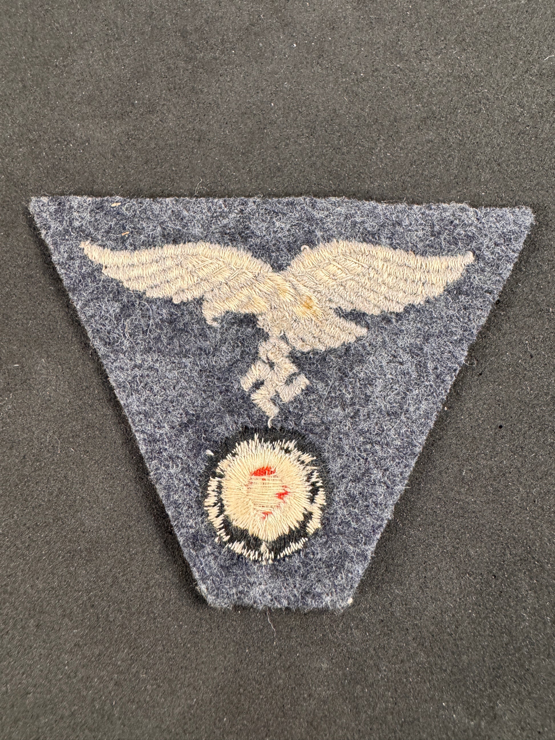 Photo 3 of WW2 German Luftwaffe M43 Trapezoid Cap Eagle - collectible militaria item