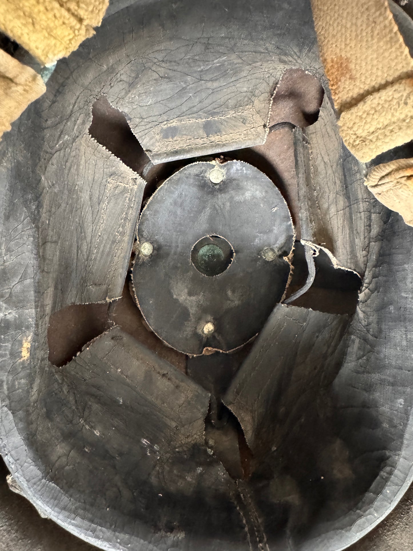 Photo 7 of Original WWII British MkII Steel Helmet - Textured Finish, Complete with Chinstrap - collectible militaria it